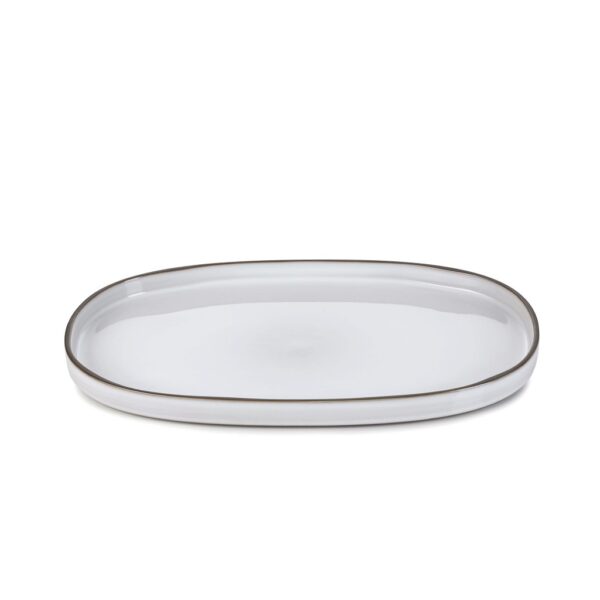 CARACTERE WHITE CUMULUS OVAL PLATE 35,5X21,8X2,5CM