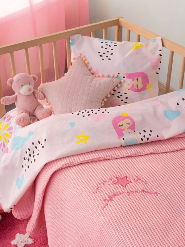 Κουβέρτα Πικέ Bebe Blankets 80x110 DREAMS PINK