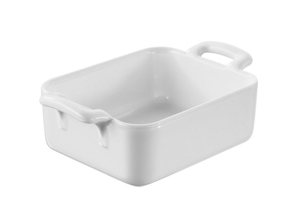 DIS. BELLE CUISINE WHITE INDIVIDUAL RECT. DIS.H 12X10CM 330ML