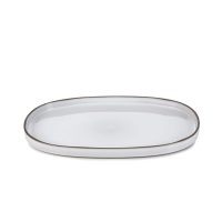 CARACTERE WHITE CUMULUS OVAL PLATE 35,5X21,8X2,5CM