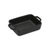 LAVA ΣΑΓΑΝΑΚΙ ΟΡΘ. STONEWARE ΜΑΥΡΟ  17(20,6 INCL. HANDLES)X13X5CM