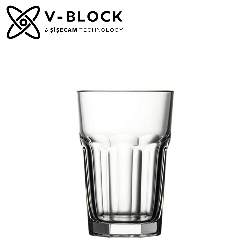 V-BLOCK CASABLANCA TEMPERED LD 355CC 12.2CM P/864 GB6.OB24.