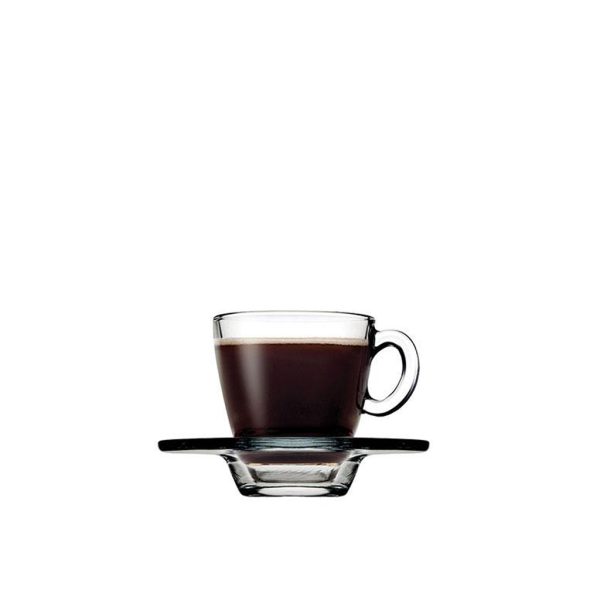 AQUA CUP AND SAUCER ESPRESSO TEMPERED 72CC P/2016 GB6.OB24 (smA)