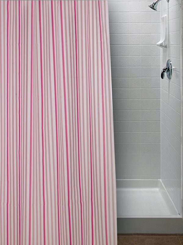 Κουρτίνα Μπάνιου 180x200 STRIPE PINK