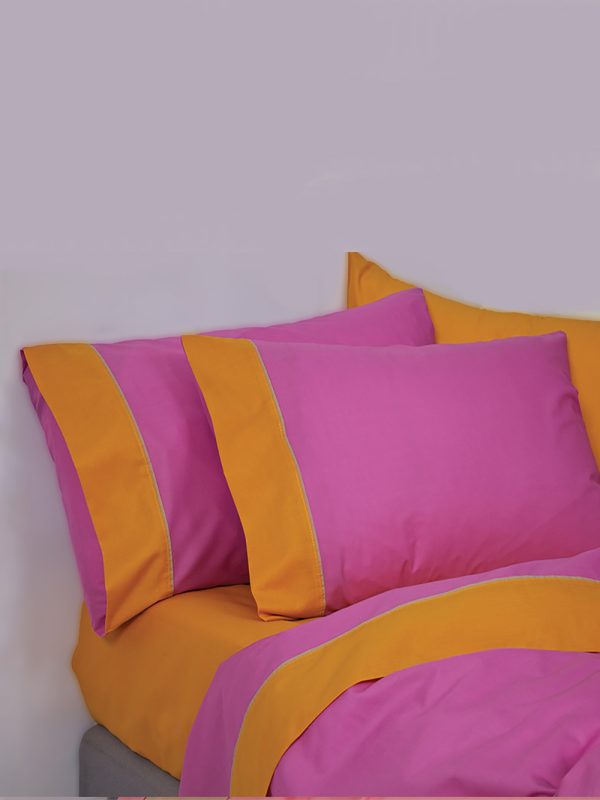 Σετ Κουβερλι Υπέρδιπλο 240x250 COLOUR BLOCKING ORCHID/GOLD