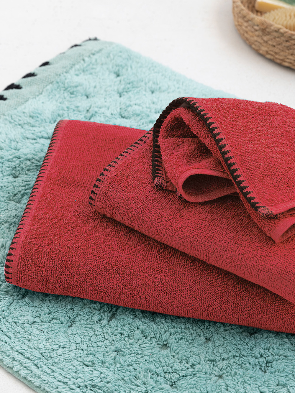 Σετ Πετσετες Towels Collection BROOKLYN RED