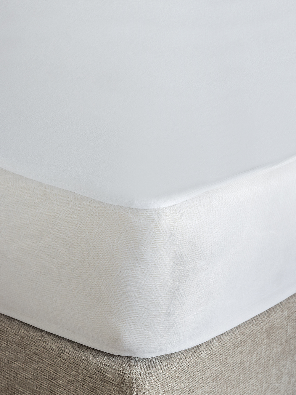 Καλύμματα μαξιλαριών White Comfort 50x70 JERSEY-WATERPROOF