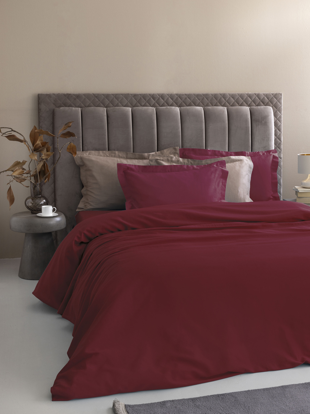 Σετ King Size Σεντόνια 285x270 Posh Sateen BORDO