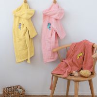 Μπουρνούζι με Κουκούλα Kids Bath TAMI YELLOW 2-4