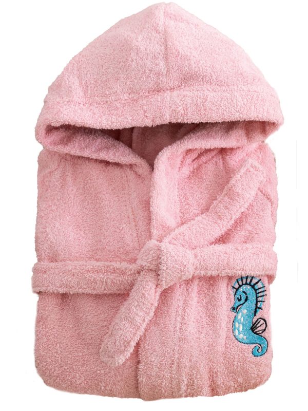 Μπουρνούζι με Κουκούλα Kids Bath TAMI PINK 4-6