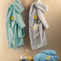 Μπουρνούζι με Κουκούλα Kids Bath PAC GREY 2-4