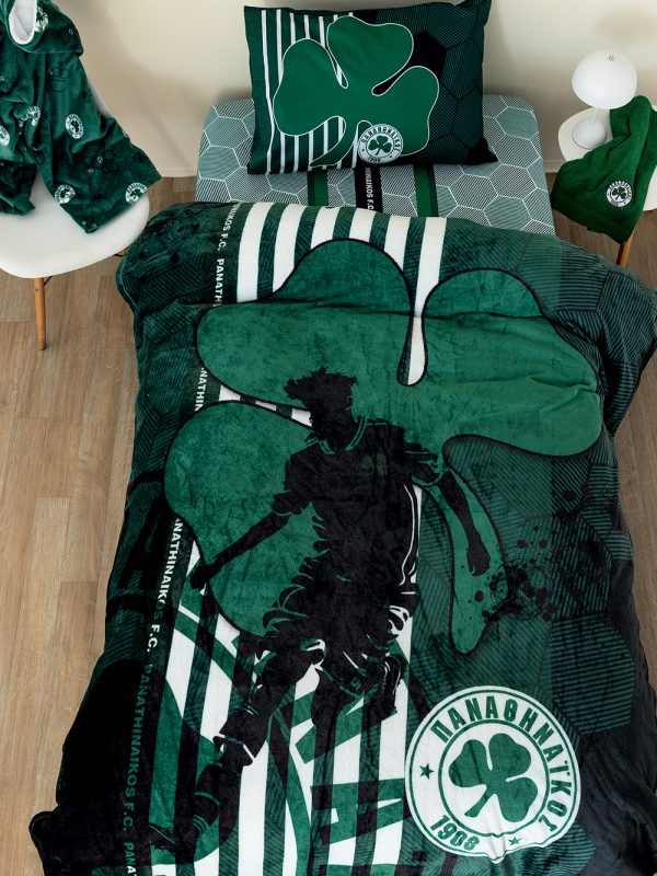 Κουβέρτα Fleece Μονή DG 160x220 PANATHINAIKOS