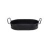 ΔΙΣΚΟΣ ΟΒΑΛ MEDIUM ΜΕΤΑΛ. ΜΕ ΛΑΒΕΣ ΜΑΥΡΟ 31(36 INCL. HANDLES)X18,5X5CM (smA)