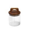 ΓΥΑΛΙΝΟ ΔΟΧΕΙΟ ΜΕ ΚΑΠΑΚΙ ΑΚΑΚΙΑΣ 550ML 10X14,5EK