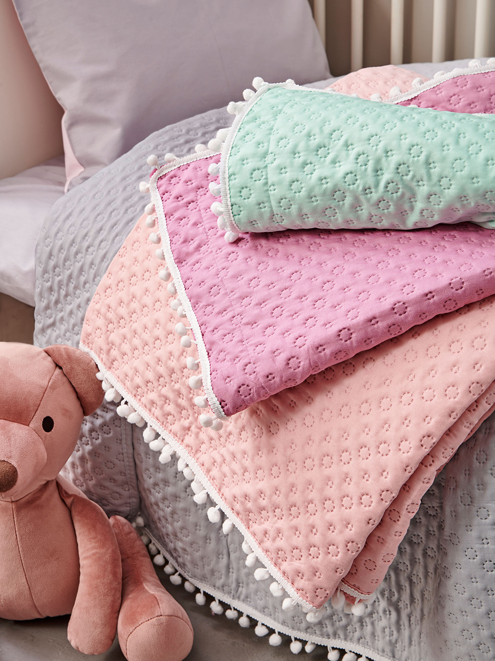 Κουβερλί Κούνιας 110x140 JUNIPER PINK