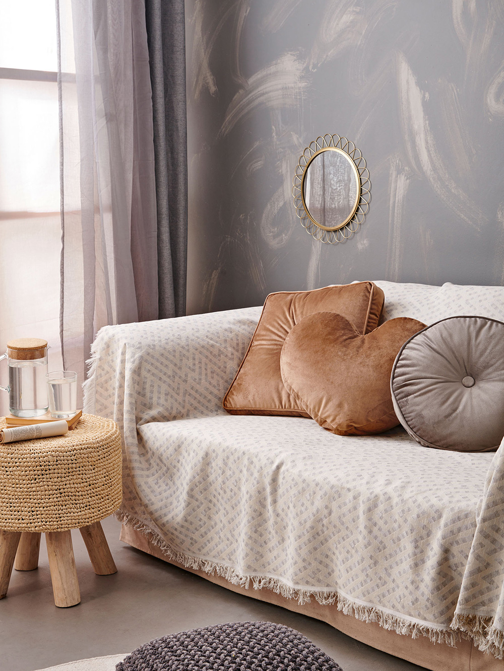 Ριχτάρι Τριθέσιου Καναπέ GIZA GREY Ριχτάρι Τριθέσιου Καναπέ GIZA GREY