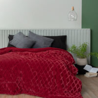 Κουβερτοπαπλωμα Μονό 160x240 NADINE RED