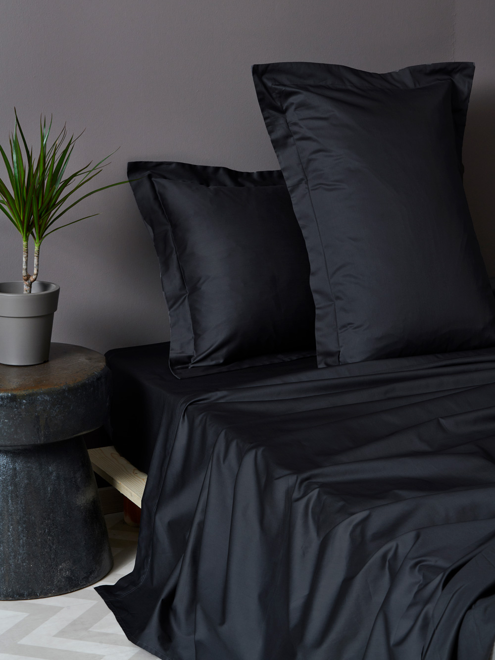 Σετ Υπέρδιπλα Σεντόνια 240x270 LUXE SATEEN HS BLACK