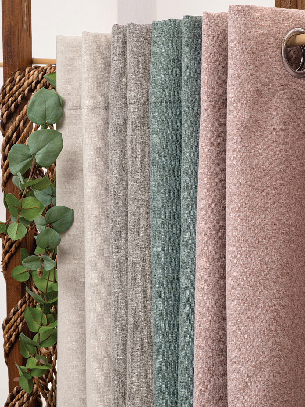 Κουρτίνα Με Τρουκς 140x260 FONTI GREY