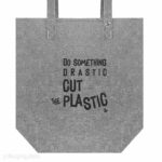 Τσάντα πολλαπλών χρήσεων από τσόχα Cut the Plastic