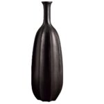 ΒΑΖΟ FIBERCLAY ΣΤΡΟΓΓ.ΜΑΥΡΟ L  42X120CM