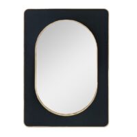 ΚΑΘΡΕΠΤΗΣ ΒΕΛΟΥΔ. ΟΡΘΟΓ. ΜΑΥΡΟΣ ΜΕ ΧΡΥΣΗ ΚΟΡΝΙΖΑ 70X50EK.