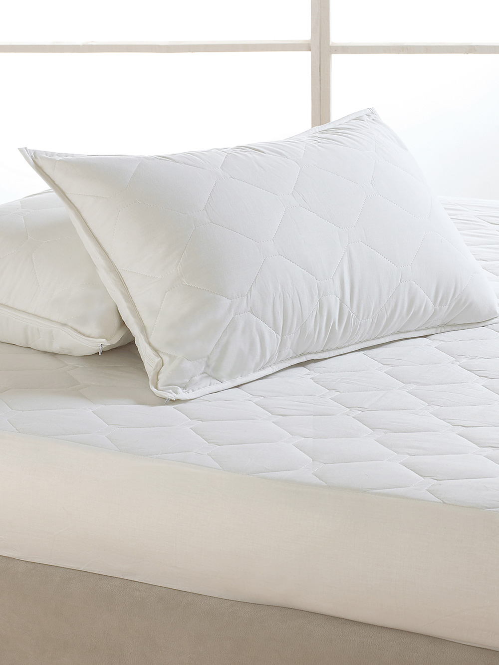 Ζεύγος Καλύμματα Μαξιλαριών White Comfort 50x70 QUILTED-WATERPROOF
