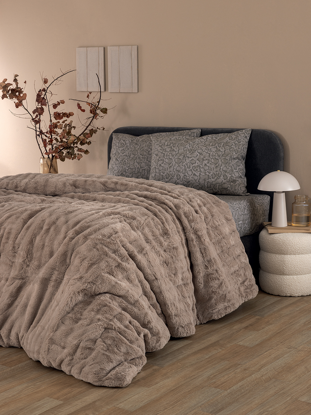 Κουβερτοπάπλωμα Υπέρδιπλο 220x240 EMBER BEIGE