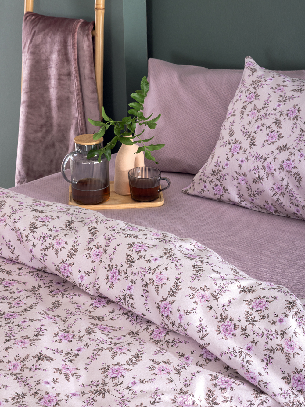 Σετ Μονά Σεντόνια Flannel Beauty 170x265 FB0235 Με Λάστιχο