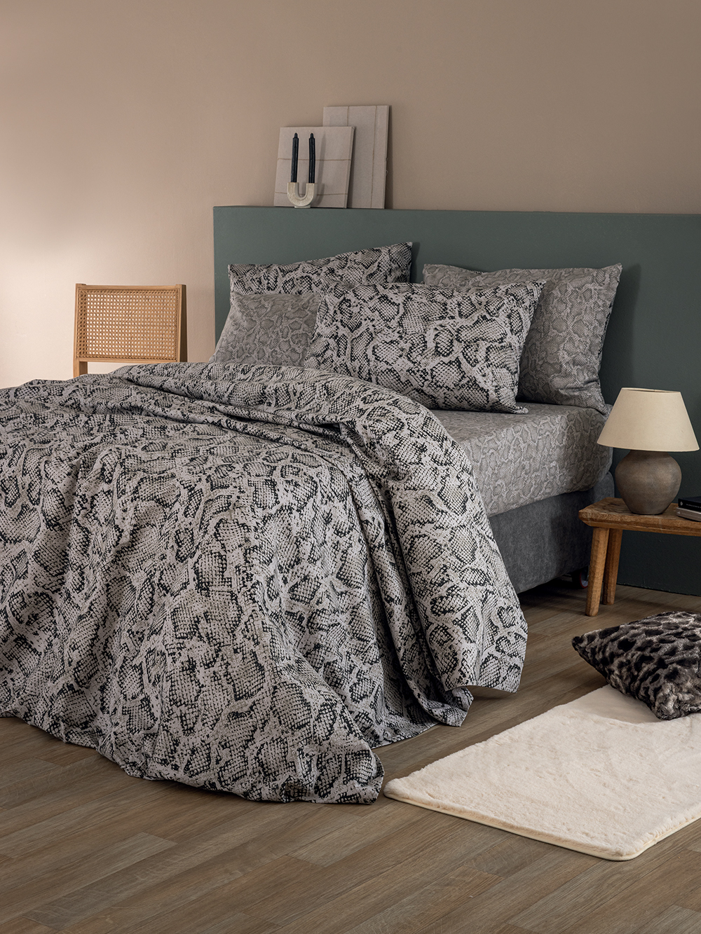 Σετ Σεντόνια Υπέρδιπλα Flannel Beauty 240x265 FB0242 Χωρίς Λάστιχο