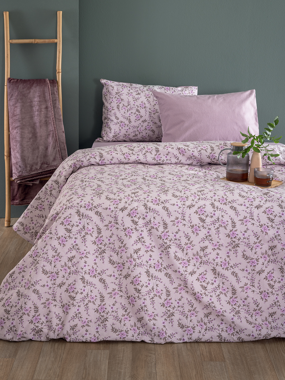 Σετ Παπλωματοθήκη Υπέρδιπλη Flannel Beauty 240x250 FB0235