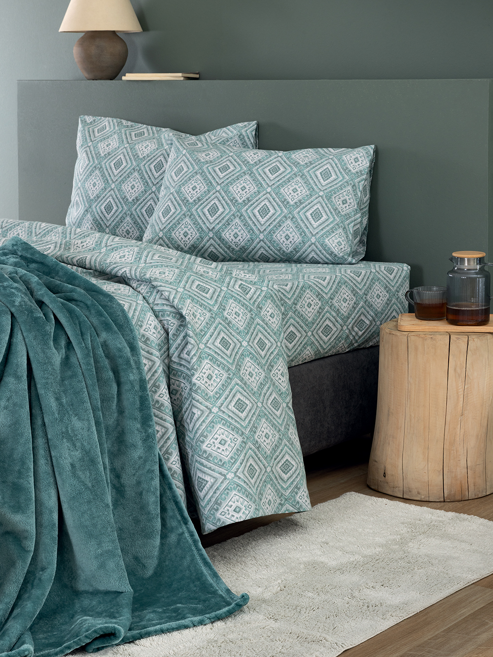 Σετ Παπλωματοθήκη Υπέρδιπλη Flannel Beauty 240x250 FB0239