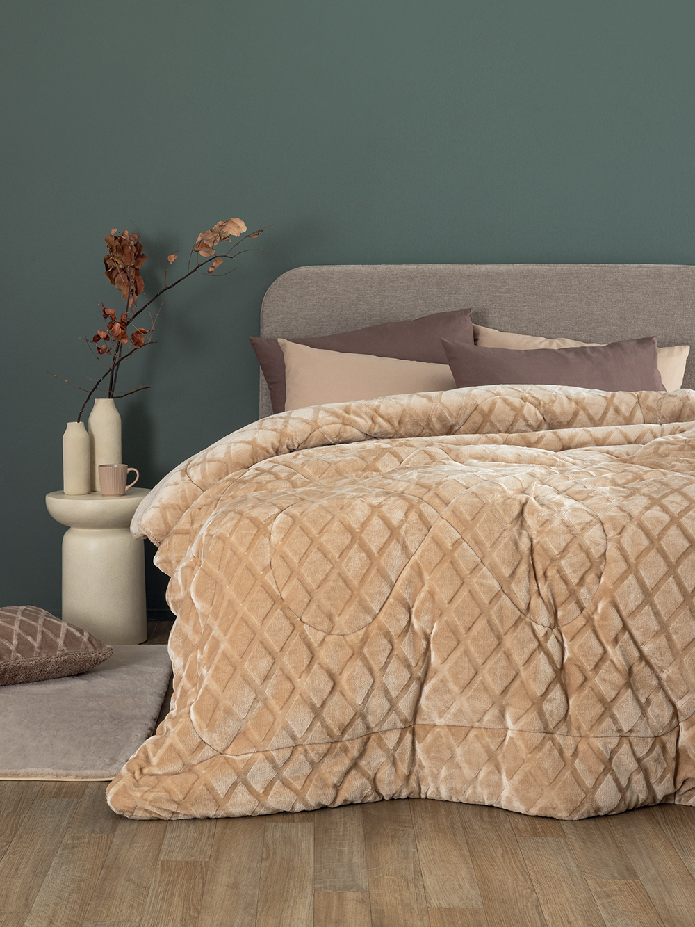 Κουβερτοπάπλωμα King size 240x260 NADINE/5 SAND