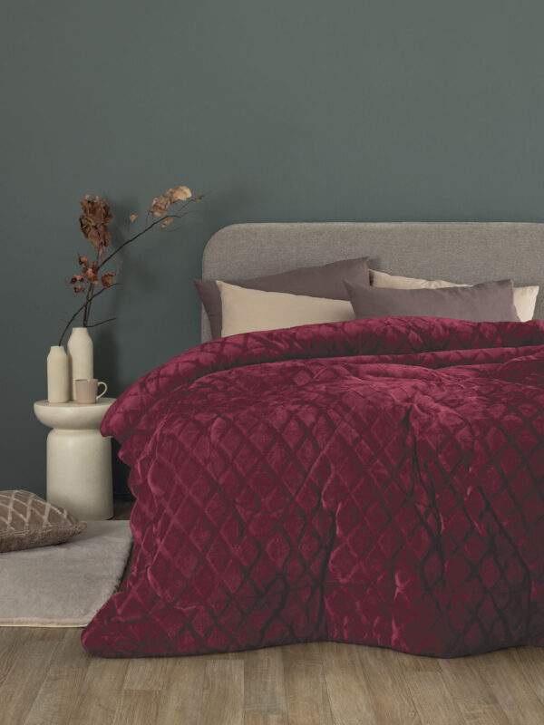 Κουβερτοπάπλωμα King size 240x260 NADINE/5 BORDO