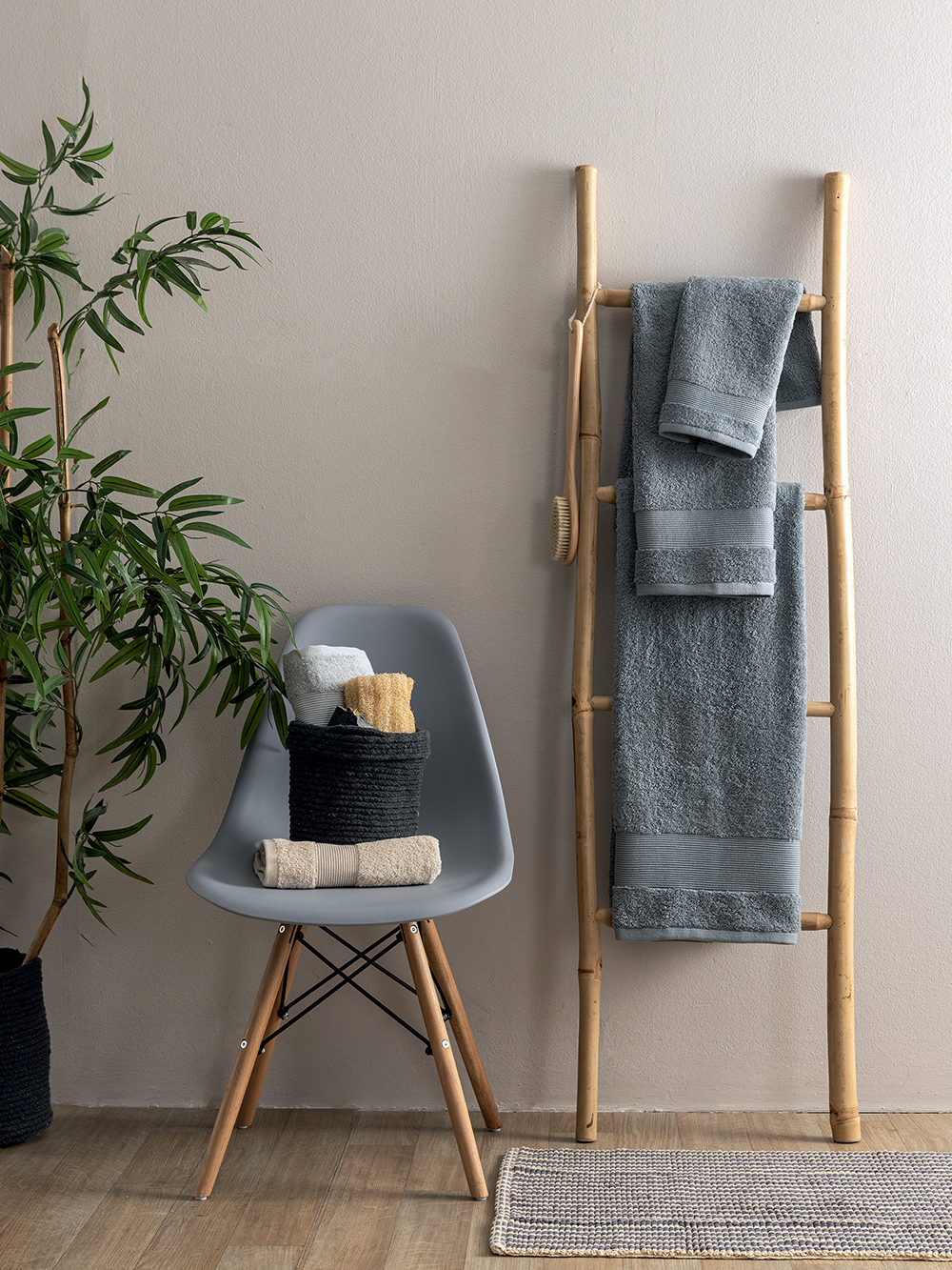 Πετσέτα Προσώπου Towels Collection 50x90 NAYA GREY