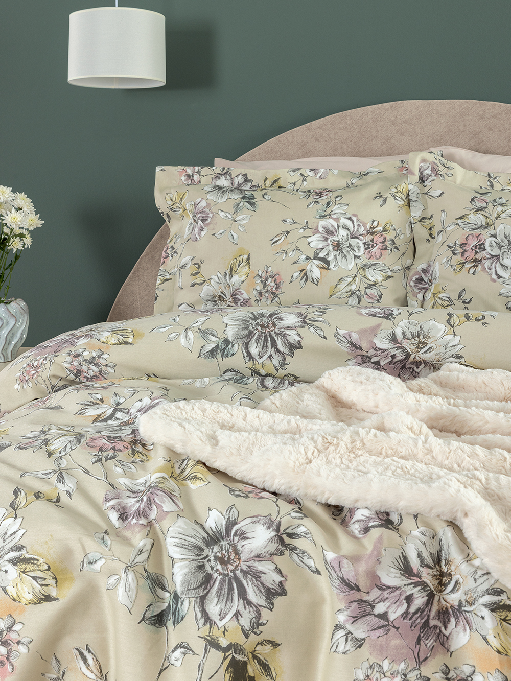 Σετ Παπλωματοθήκη Μονή Ivy 170x250 IS813