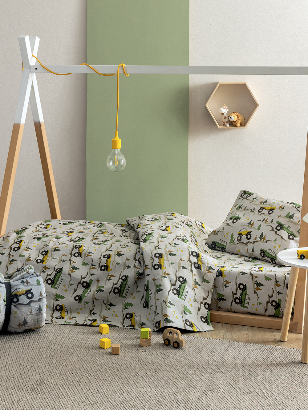 Σετ Μονά Σεντόνια My Kingdom 170x260 MK775 Με Λάστιχο