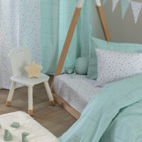 Σεντόνια Λίκνου 80x110 BB100 AQUA