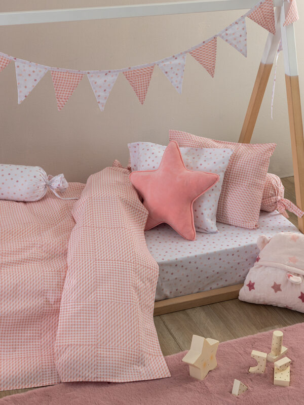 Σεντόνι Κούνιας 70x140+20 BB100 ROSE Με Λάστιχο