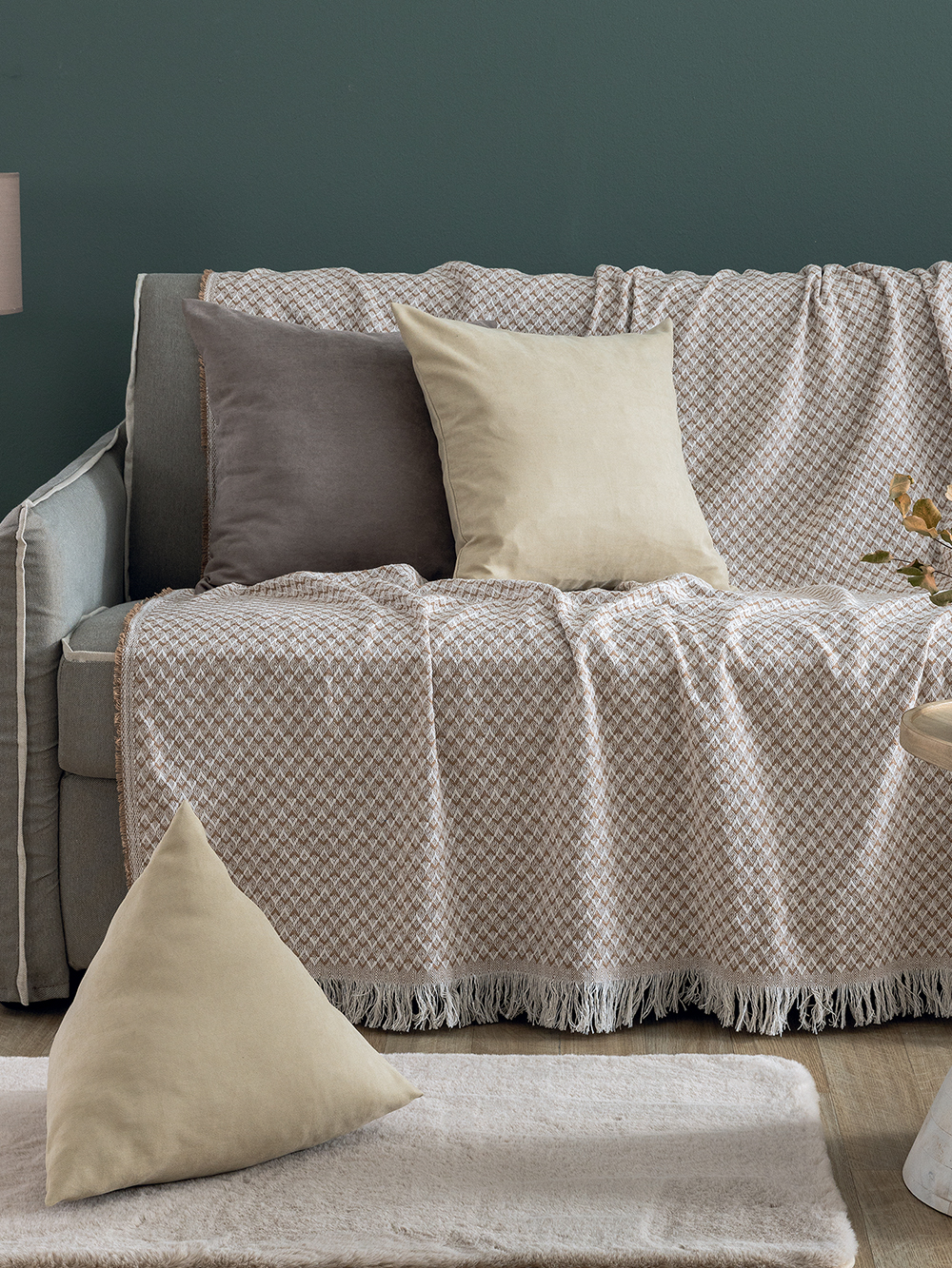 Διακοσμητική μαξιλαροθήκη 45x45 AS103 MOKA