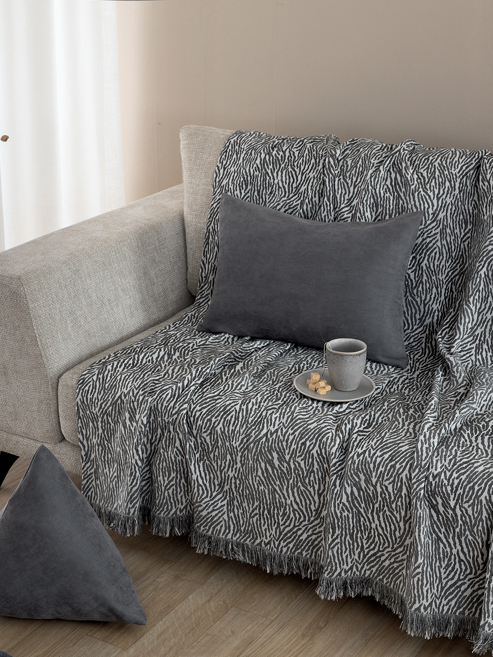 Ριχτάρι Τριθέσιου Καναπέ GREVI GREY