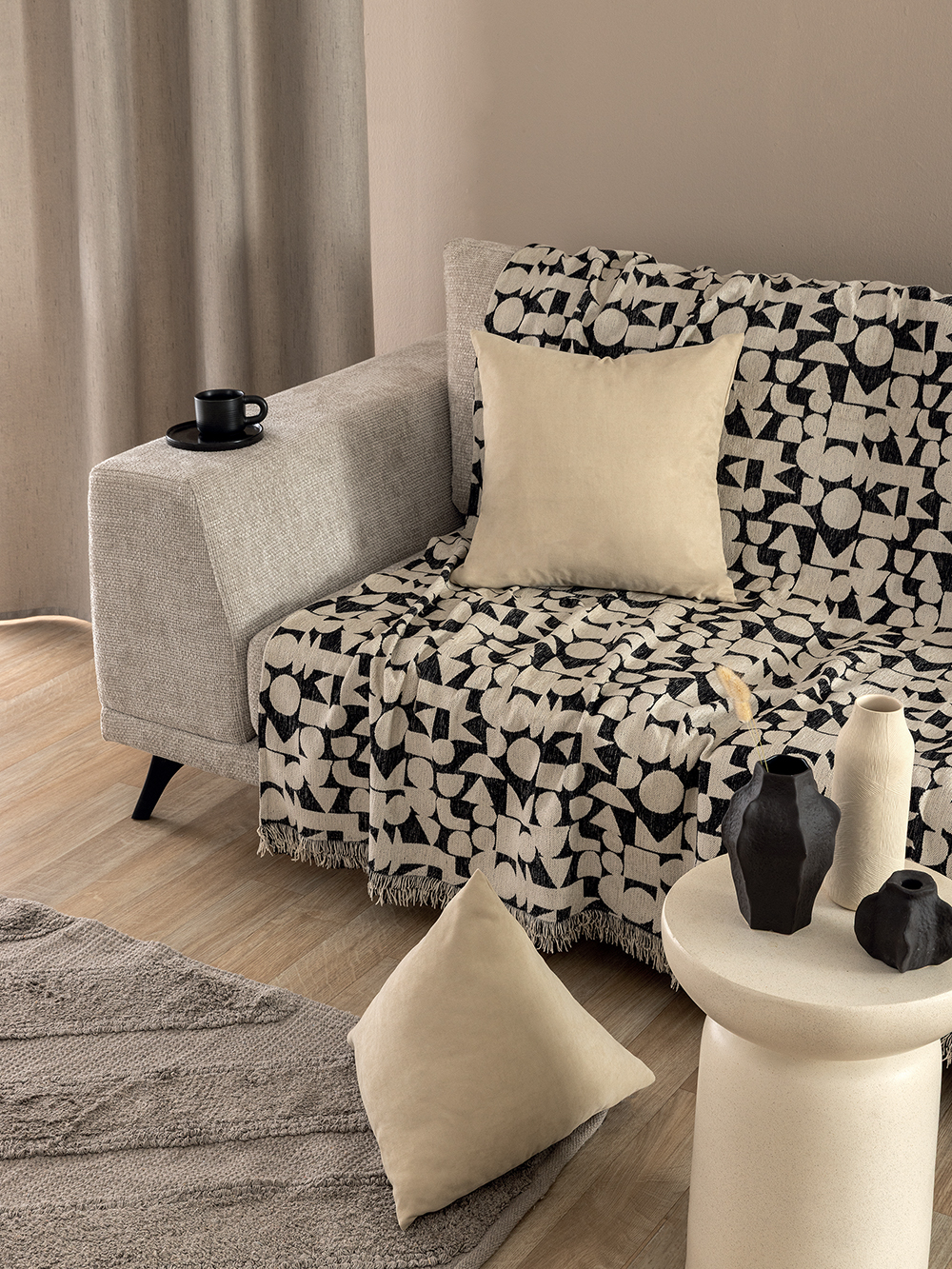 Ριχτάρι Διθέσιου Καναπέ MIKA BLACK Ριχτάρι Διθέσιου Καναπέ MIKA BLACK