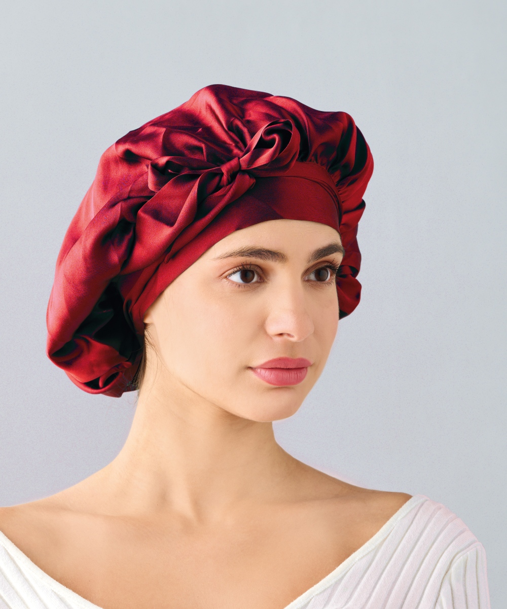 SILK TURBAN 17 ΣΚΟΥΦΟΣ ΜΑΛΛΙΩΝ 100% PURE SILK 16mm