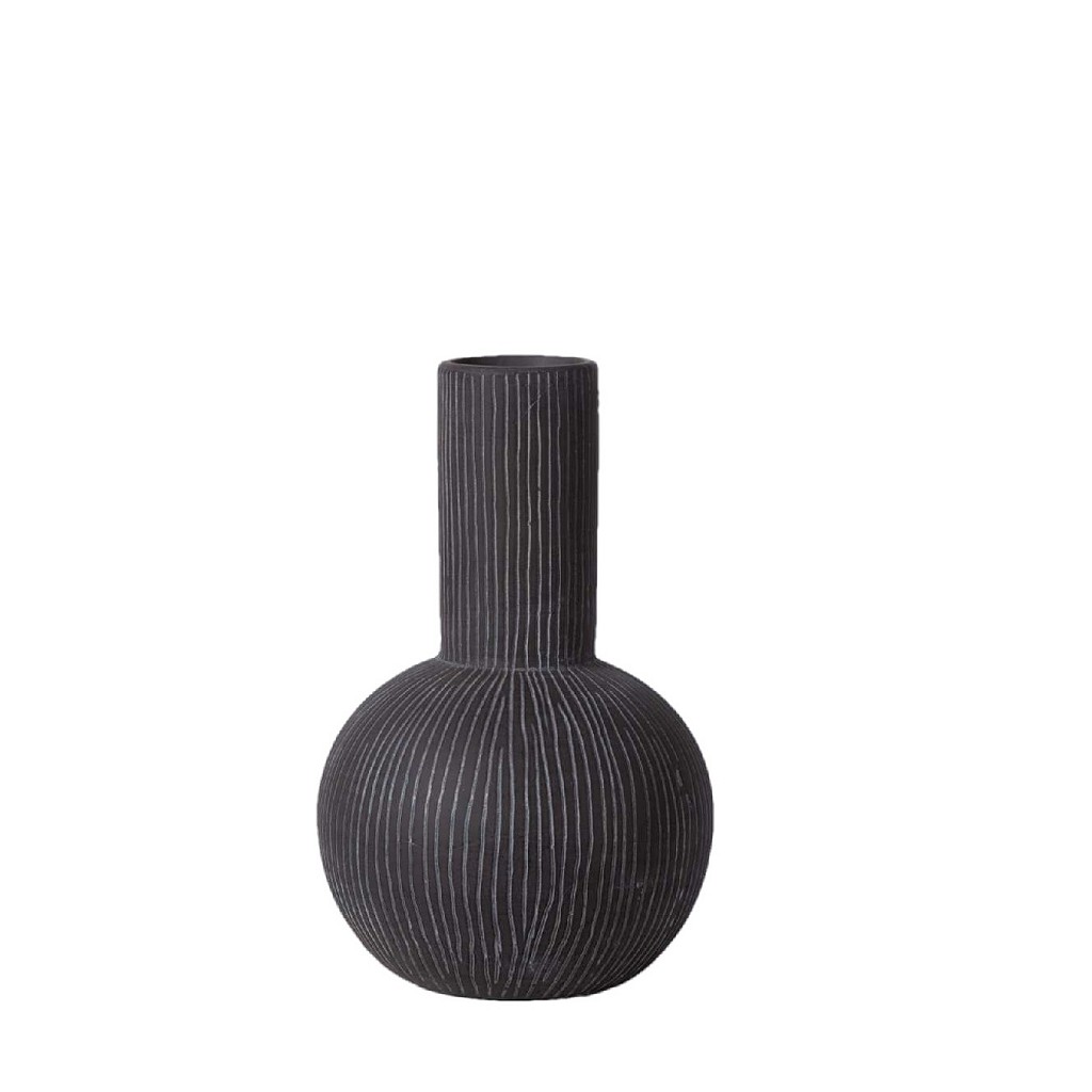 ΒΑΖΟ ΚΕΡΑΜ. ΣΦΑΙΡΙΚΟ ΜΑΥΡΟ 13,8X13,8X20,4ΕΚ