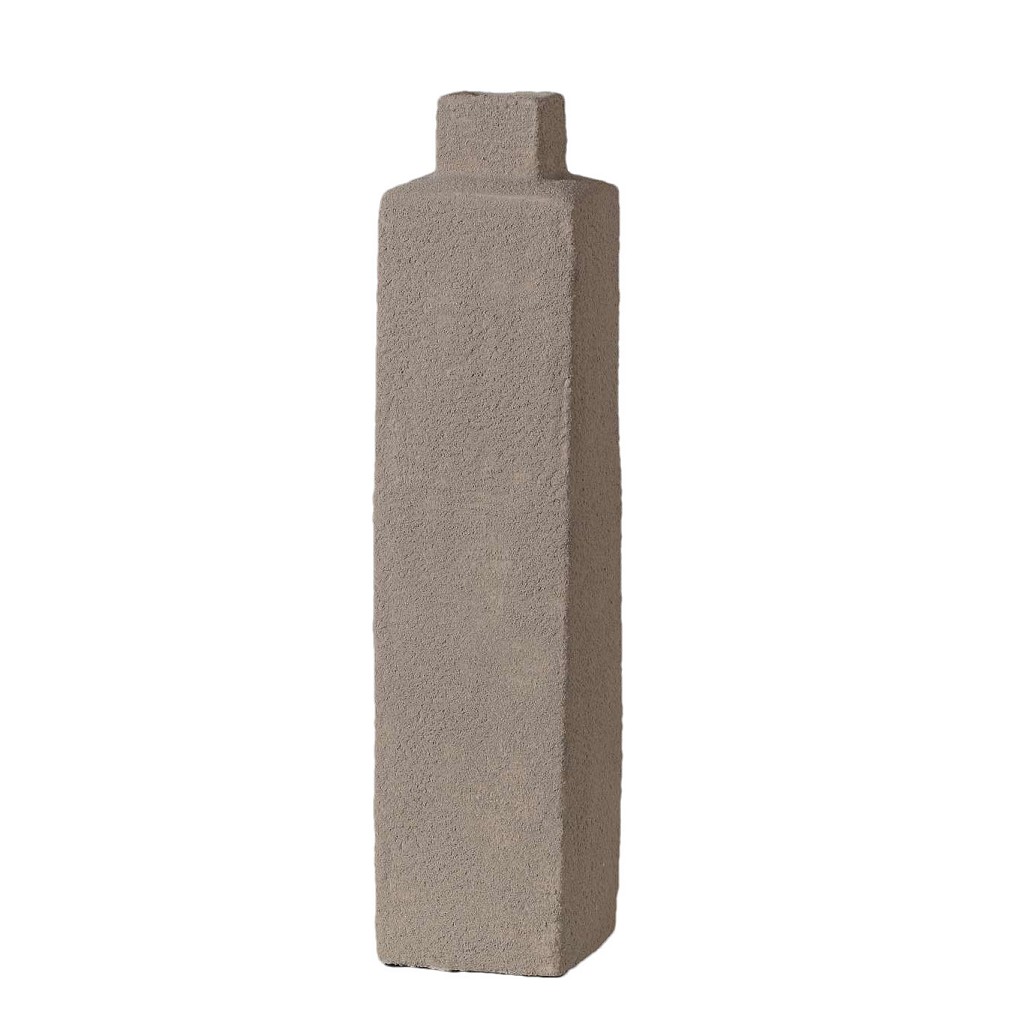 ΒΑΖΟ ΚΕΡΑΜ. ΤΕΤΡΑΓΩΝΟ ΜΠΕΖ ΓΚΡΙ 11,5X11,5X45ΕΚ