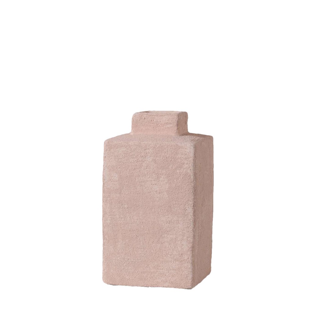 ΒΑΖΟ ΚΕΡΑΜ. ΤΕΤΡΑΓΩΝΟ ΡΟΖ 14X14X25ΕΚ