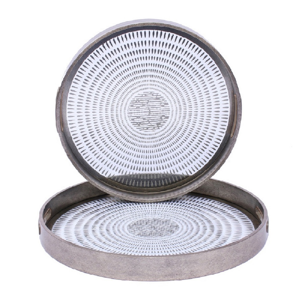 ΔΙΣΚΟΣ ΓΥΑΛ./ΠΛΑΣΤ. ΣΤΡΟΓΓΥΛΟΣ ΣΕΤ 2 39,5X39,5X4-34X34X4CM