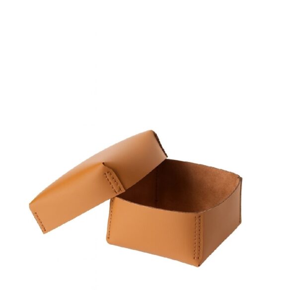 ΚΟΥΤΙ ΤΕΤΡΑΓΩΝΟ ΚΑΦΕ ΔΕΡΜΑΤΙΝΟ 17Χ17Χ11ΕΚ