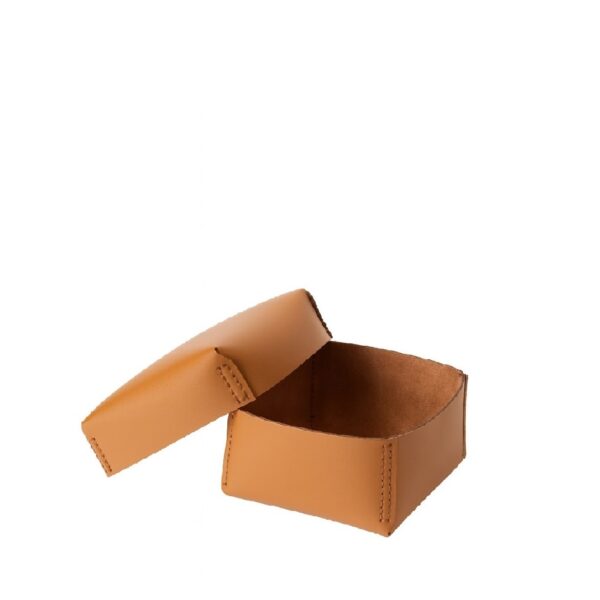 ΚΟΥΤΙ ΤΕΤΡΑΓΩΝΟ ΚΑΦΕ ΔΕΡΜΑΤΙΝΟ 13Χ13Χ8,5ΕΚ