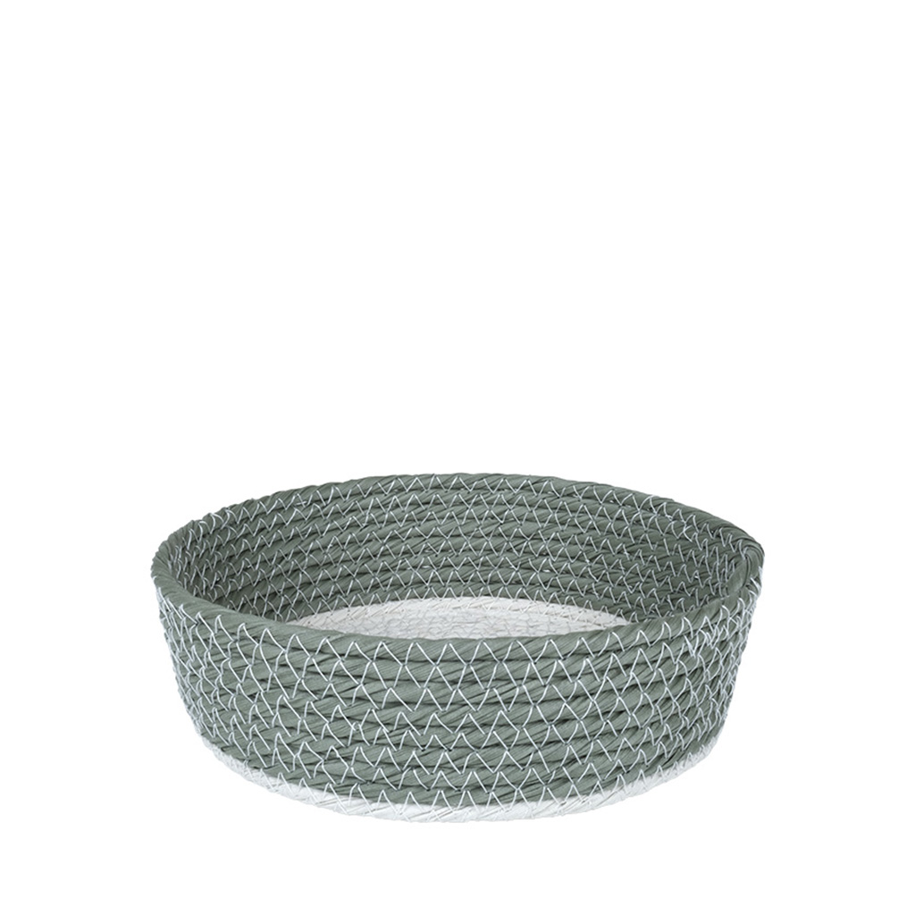 ΚΑΛΑΘΙ SYNTH. RATTAN ΣΤΡΟΓΓ. ΧΑΚΙ-ΛΕΥΚΟ 20X6EK.